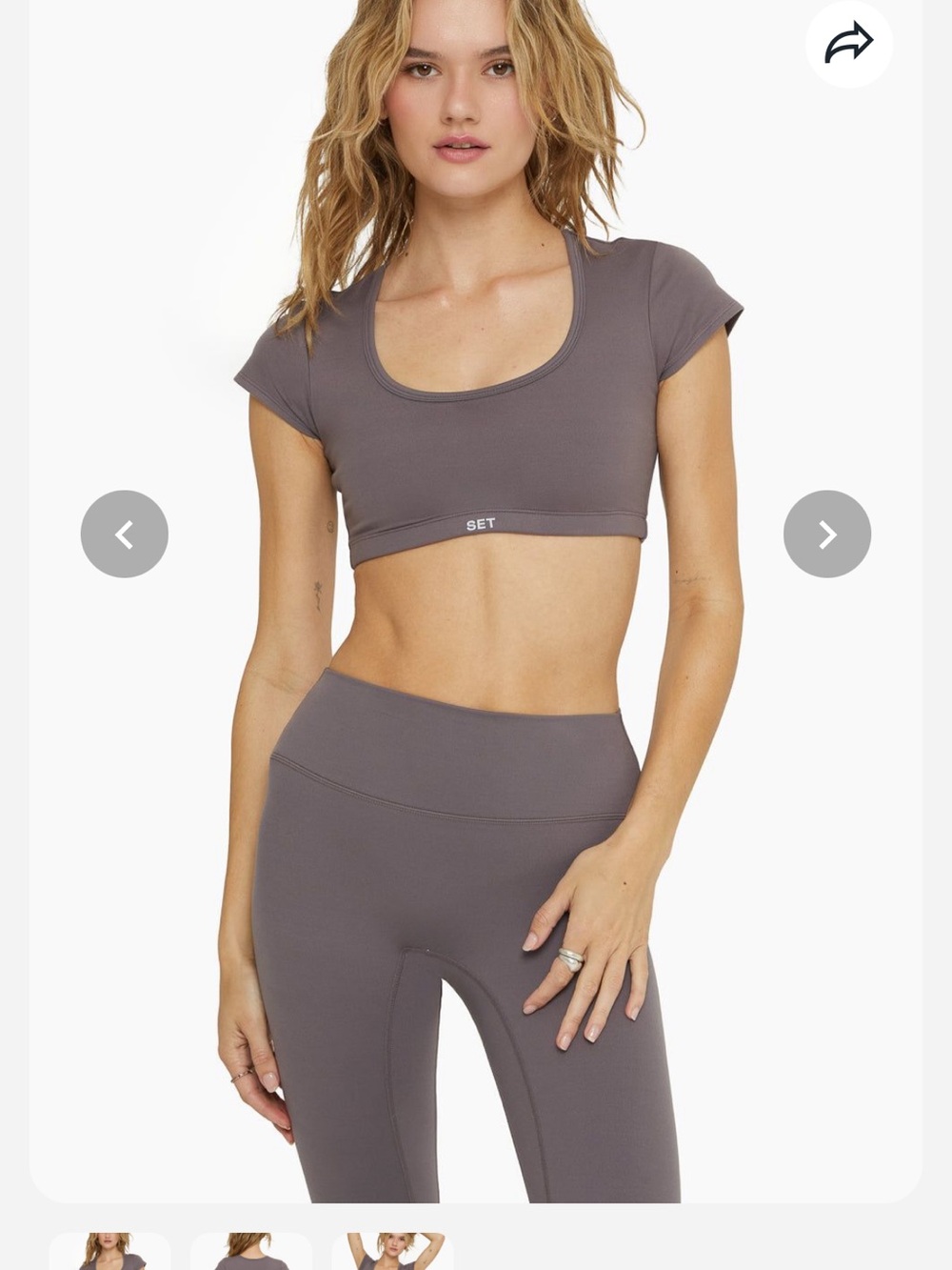 SET FORMCLOUD™ CAP SLEEVE SCOOP BRA - SMOKE